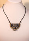 Art Deco Eleanor Rhinestone Necklace with Silver and Golden Accents 