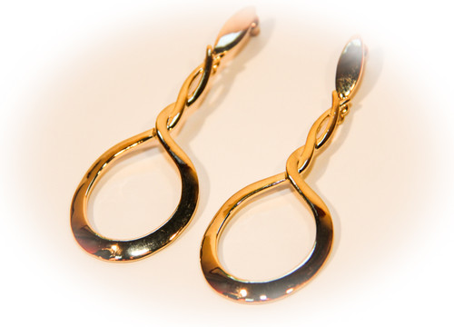  Golden Infinity Loop Earrings 