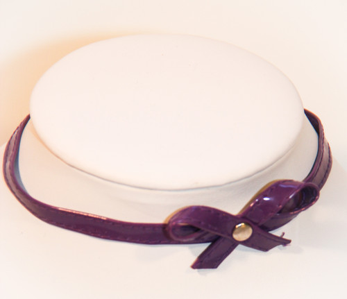 Shiny Purple Bow Choker 