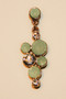 Mint Green Bubble Mosaic Drop Earrings with Rhinestones 

