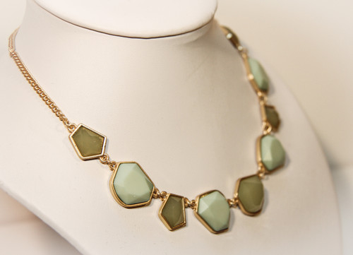 Mint Green Mosaic Necklace