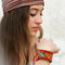 Red embroidered cuff