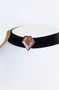 Pink Wonder Woman Black Velvet Stretch Choker