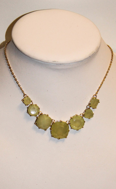 Lime Green Peridot Cinderella Necklace