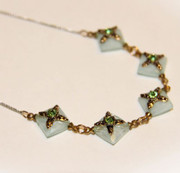 Jade Mint Green Five Stars Chain Necklace
