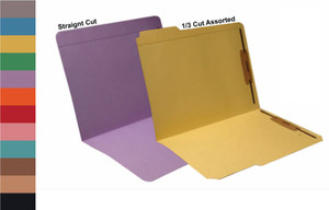 Colored File Folders - Top Tab - With Fasteners