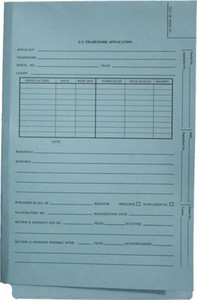 Lt. Blue Domestic Trademark- End Tab - Shelf Filing,  no fasteners