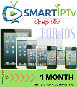 SMARTIPTV  For IOS iPhone and IPAD  (1 Months Subscription)