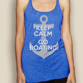 Boating Tank Top - WaterGirl Keep Calm Lightweight Racerback
