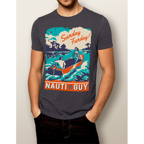Men's Boating T-shirt - NautiGuy Sunday Funday