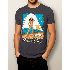Men's Boating T-shirt - NautiGuy Boating with Brunettes