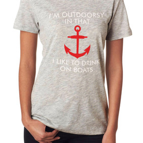 Boating Short-Sleeve Crew -WaterGirl Outdoorsy T-Shirt