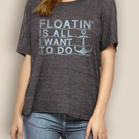 Women's Boating Relaxed Tee- Water Girl Floatin'