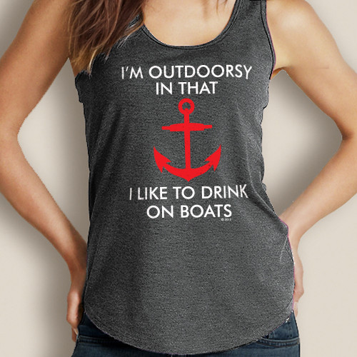 Boating Tank Top WaterGirl Outdoorsy Premium Racerback The Water Soul