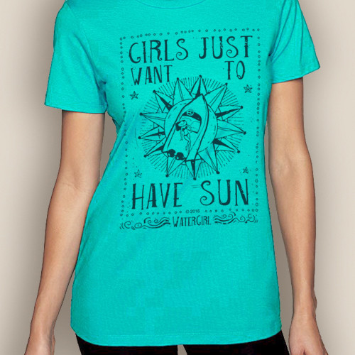 Women's Boating TShirt Sun Crew Neck The Water Soul