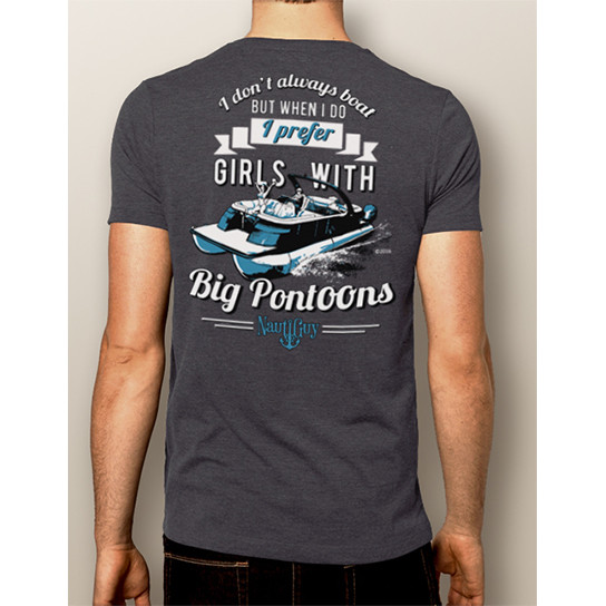 Men's Boating T-Shirt- NautiGuy Big Pontoons