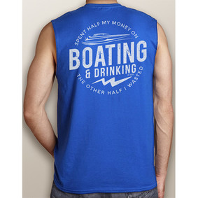 Men's Boating Sleeveless T-Shirt- NautiGuy Boating & Drinking