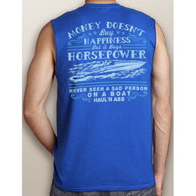 Men's Boating Sleeveless T-Shirt- NautiGuy Happiness