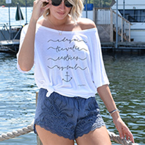 WaterGirl Boating Relaxed Tee-Restores my Soul