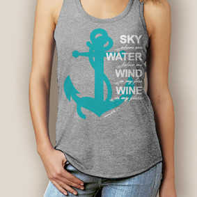 Sky, Water, Wind, Wine Signature Tri-Blend Racerback
