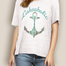 WaterGirl Boating Relaxed Tee-Lakeaholic