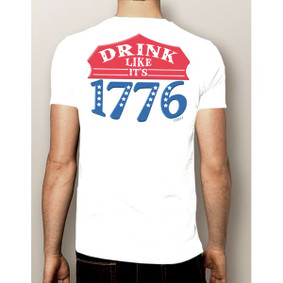 Men's Boating T-Shirt- 4th Of July Drink Like Its 1776 Shirt