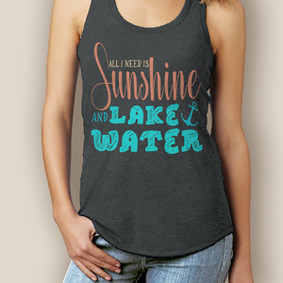 Sunshine & Lake Water Signature Racerback  (More Color Choices)