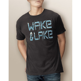 Guy's Wake & Lake Edgy Waves -Comfort Colors Tee (More Color Choices)