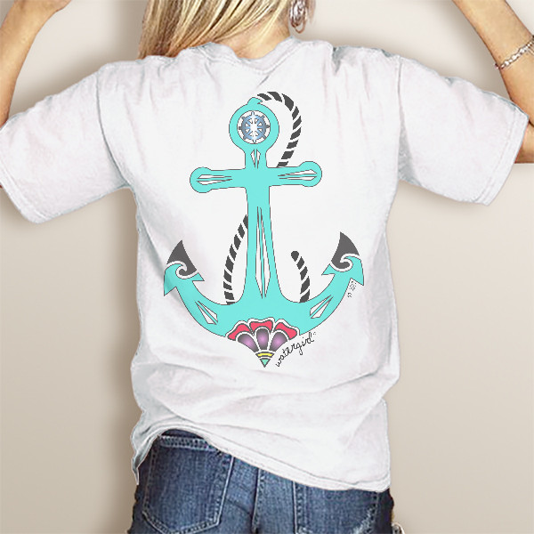 Watergirl Day Anchor Comfort Colors Pocket Tee More Color Choices The Water Soul