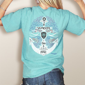 Comfort Colors Pocket Tee-WaterGirl Water Peace (More Color Choices)