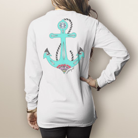 Watergirl Day Anchor - Comfort Colors Long Sleeve Pocket Tee (More Color Choices)