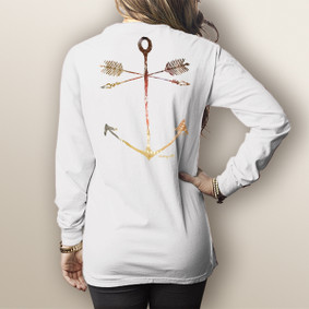Watergirl Tribe Anchor- Comfort Colors Long Sleeve Pocket Tee (More Color Choices)