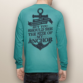 Men's Boating Long Sleeve with Pocket  - Big Anchor  (More Color Choices)