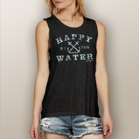 Happy By The Water -  Muscle Tank (more color choices)