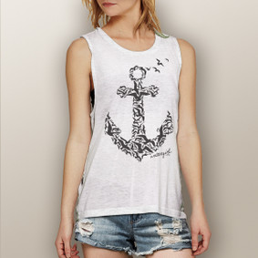 Seagulls Anchor -  Muscle Tank (more color choices)