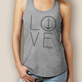 WaterGirl Love Anchor Signature Tri-Blend Racerback (More Color Choices)