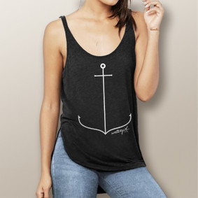 Simple Anchor -  Flowy Side Slit Tank (more color choices)