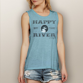 Happy By The River -  Muscle Tank (more color choices)