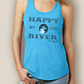 Happy By The River Signature Tri-Blend Racerback (More Color Choices)