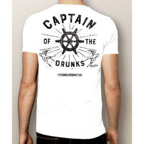 Men's Boating T-Shirt- Captain of The Drunks #drunklivesmatter (More Color Choices)