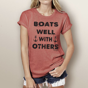 Boats Well With Others - Watergirl T-Shirt (more color choices)