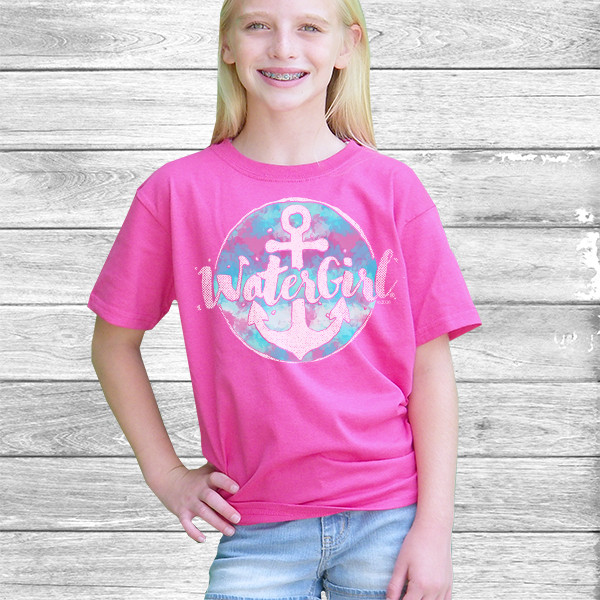 Youth Short Sleeve Boating T Shirt Watergirl Comfort Color Design