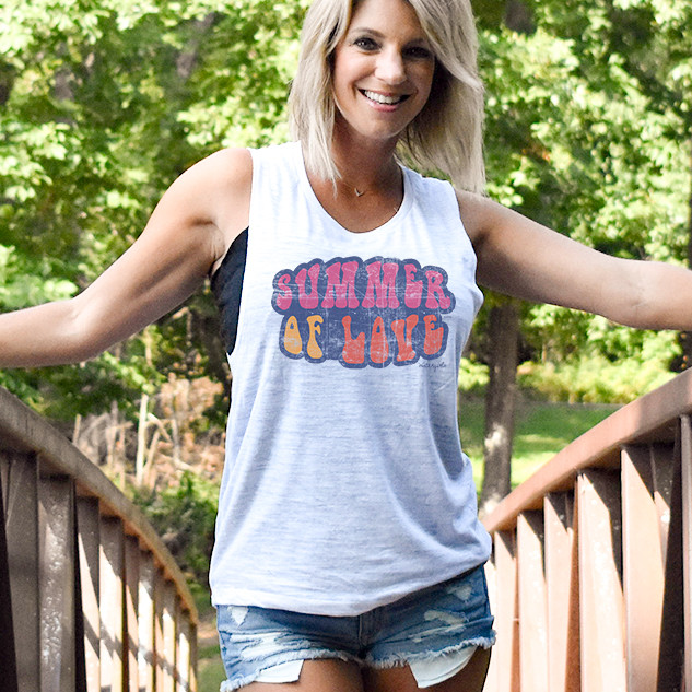 Summer of Love, Nautical Tank Tops, Muscle Tanks, Muscle Tank Tops, Tees, Nautical Shirts, Boating Shirts, Cute Boating Shirts, Nautical Apparel, Water Girl, Trendy, Fashion, Fashionable, Shirt