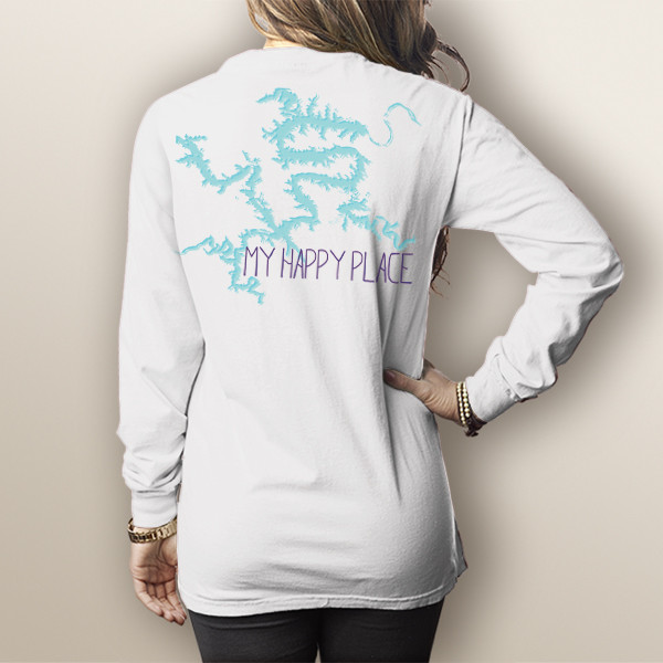 My Happy Place Lake Of The Ozarks Nautical T Shirts Comfortable Tshirt Triblend Boating Shirt Boating Apparel Boating Drinking Shirts T Shirts Tees Nautical Shirts Boating Shirts Cute Boating Shirts Nautical Apparel Water