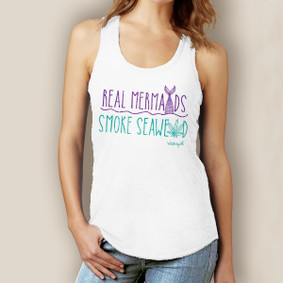 Real Mermaids Smoke Seaweed Tank-Signature Tri-Blend Racerback