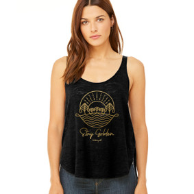 Stay Golden -  Flowy Side Slit Tank (more color choices)