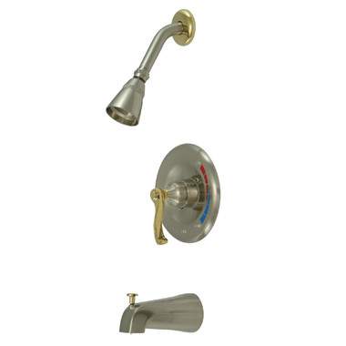 KB8639FLT - Brushed Nickel/Polished Brass