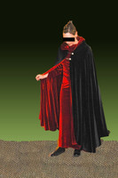 Luxurious Stretch Velvet Reversible Hooded Cape