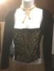 Smaller size Panel Top, Shown with Gold Snake Stelios Necklace. It is on a half body form, so the neckline appears lower than it is on a full body.