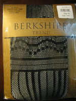 Berkshire Sexy Thick and Thin Patterned Pantyhose, shown in 1X-2X